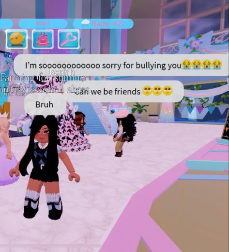 Roblox Bully, High Memes, Roblox Images, Matching Ideas, Roblox Core, Feeling Silly, Genshin Memes, Silly Photos, Kandi Bracelets