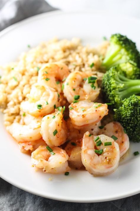 Ready in 10 minutes, this Low FODMAP Maple Dijon Shrimp is a quick, sweet and savory twist on plain shrimp. | funwithoutfodmaps.com | #lowfodmap #shrimp Fodmap Lunch, Fodmap Recipes Dinner, Low Fodmap Recipes Dinner, Low Fodmap Diet Recipes, Healthy Food Alternatives, Fodmap Diet Recipes, Ibs Recipes, Low Fodmap Diet, Low Fodmap Recipes