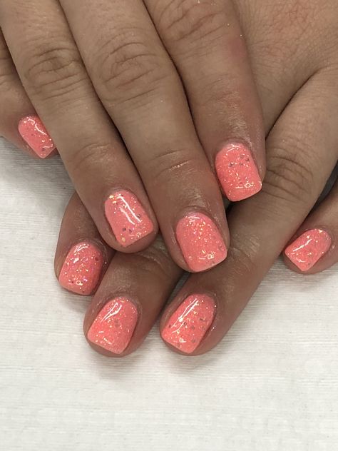 Spring Summer Light Elegance Melon Madness & Mango Crush Glitter Gel Nails Cantaloupe Nails, Nails Summer 2020, Elegance Nails, Light Elegance, Glitter Gel Nails, Summer Light, Shellac Nails, Winter Nail Designs, Nails Summer