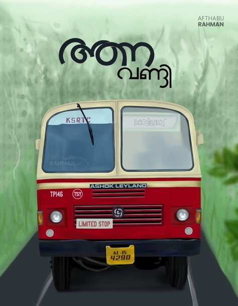 KSRTC Bus digital art on adobe photoshop Bus Drawing Sketch, Kerala Village, Ksrtc Bus, Bus Illustration, Painting Graphic Design, Bus Drawing, Bus Cartoon, Bus Art, Composition Painting