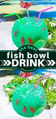 Fishbowl Drink Recipe, Fish Bowl Drink, Fishbowl Drink, Tropical Drink Recipes, Bowl Cocktails, Fun Drink Recipe, Best Summer Cocktails, Fun Drinks Alcohol, Party Drinks Alcohol