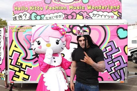 Hello Kitty and Metalocolypse :) Charles Offdensen, Nathan Explosion, Cosplay Tumblr, Film Games, Superhero Birthday Party, Adult Swim, Superhero Birthday, Funny Photos, Funny Images