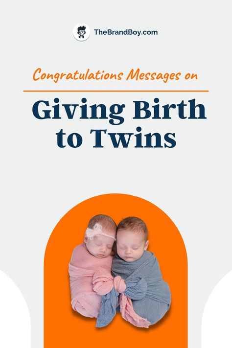 You will not come across many parents who have the experience of giving birth to twins. It is a real source of joy for those parents who are blessed with twins. #Message #Wishes #BusinessIdeas #Congratulations Birth Giving, Baby Shower Messages, Message For Mother, Message For Sister, Hearty Congratulations, Notes To Parents, Baby Shower Wishes, Messages For Friends, Congratulations To You