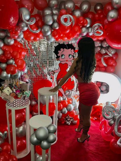 Jenni Rivera Birthday Theme, Betty Boop Theme Party, Betty Boop Party Decorations, 22 Birthday Theme Party Ideas, Betty Boop Birthday Party Ideas, 19th Birthday Ideas Party, Betty Boop Birthday Cake, 23 Birthday Party, 19th Birthday Party Ideas