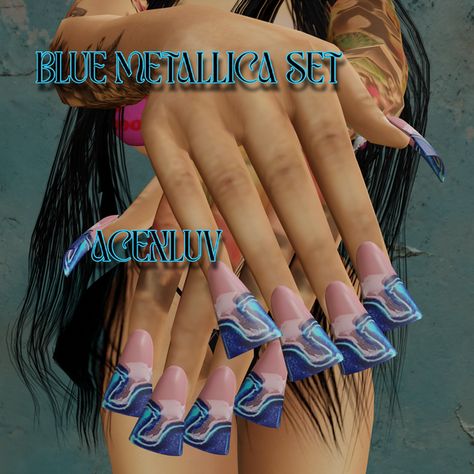 fyi its paid content but you might be able to get it on a certain site ;) Duck Nails Sims 4 Cc, Sims 4 Duck Nails, Sims 4 Cc Braces, Sims4 Nails, Sims Nails, Message Pictures, Cc Nails, Sim4 Cc, Sims 4 Nails