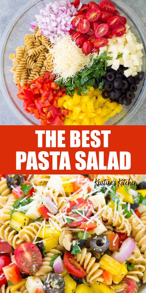 Best Italian Pasta Salad, Best Italian Pasta, Vegetarian Pasta Salad, Healthy Pasta Salad Recipes, Cold Pasta Salad Recipes, Italian Pasta Salad, Pasta Vegetariana, Healthy Pasta Salad, Vegetarian Salad Recipes