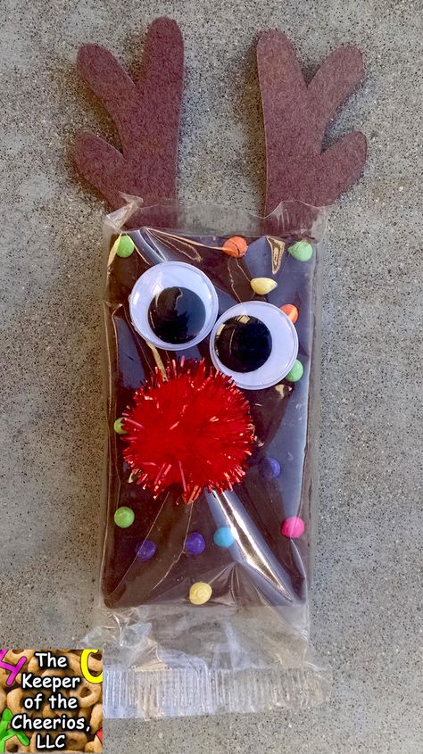 Rudolph Reindeer Brownies | Reindeer Brownies, Reindeer Brownie, Rudolph Reindeer, Kids Christmas Party, Christmas School, Christmas Classroom, Christmas Goodies, Christmas Crafts For Kids, Christmas Activities