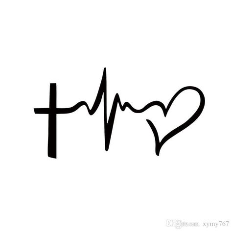 Tattoo ideas Ecg Tattoo, Faith Hope Love Tattoo, Hope Tattoo, Heartbeat Tattoo, Tattoo Wrist, Faith Tattoo, Diy Wall Stickers, Wrist Tattoos For Women, Trendy Tattoos