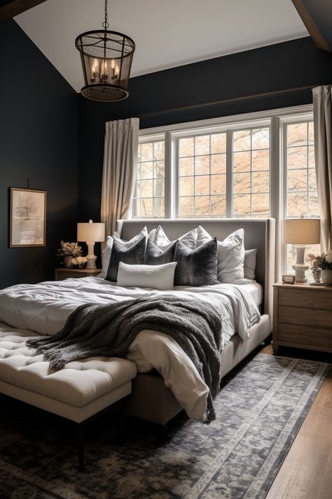 40+ Moody Romantic Bedroom Ideas To Unwind In Dark Moody Bedroom, Moody Romantic Bedroom, Romantic Bedroom Ideas, Moody Bedroom Ideas, Canopy Bed Frame, Moody Bedroom, Bedroom Minimalist, Dark Bedroom, Romantic Bedroom