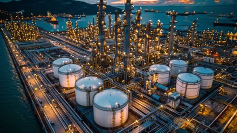 Aerial view of a petrochemical oil and gas industry plant royalty free stock image Oil And Gas Industry Wallpaper, Petrochemical Industry, Oil And Gas Industry, Industrial Blue, Gas Industry, Oil Plant, Pin Image, Oil And Gas, Aerial View