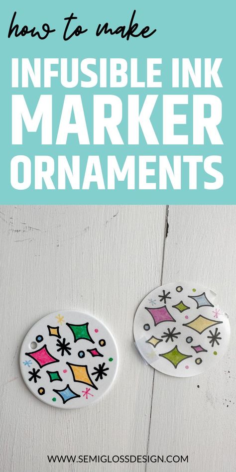 Create beautiful DIY ornaments with infusible ink markers. Use your Cricut to make your own infusible ink marker ornaments. Easy Christmas Ornaments To Make, Diy Ideas For Gifts, Objects Painting, Unique Craft Ideas, Making Christmas Ornaments, Christmas Ideas For The Home, Easy Craft Ideas For Kids, Home Sewing Projects, Cricut Ornaments