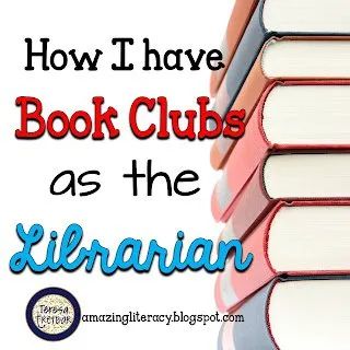 Managing Book Clubs As The Librarian | Amazing Literacy School Library Activities, A Long Walk To Water, Elementary Librarian, Library Lesson Plans, School Library Displays, Library Media Specialist, Middle School Libraries, Library Themes, Library Media Center