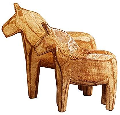 Amazon.com: KiaoTime Set of 2 Neutral Painting Dala Horse - Swedish Dala Horse Statue - Vintage Unfinished Wooden Horse Figurine Statue Horse(CAN Painting by Yourself) (Dala Horse): Home & Kitchen Neutral Painting, Swedish Dala Horse, Horse Statue, Hand Painted Gifts, Wooden Fish, Wooden Horse, Dala Horse, Fish Wall Art, Neutral Paint