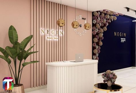 Interior Design Beauty Salon, Interior Beauty Salon, Beauty Salon Reception Ideas, Spa Reception Desk, Ideas Decoracion Salon, Classic Bathroom Design, Beauty Salon Interior Design, Spa Interior Design, Spa Reception