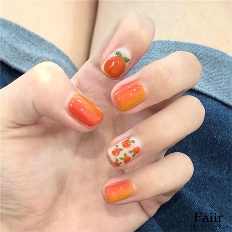 Faiir - Premium Fruit-themed Nail Stickers - Vibrant Orange and Pink Shades - Multiple Colors and Sizes Fruit Nail, Face Jewels, Pink Shades, Orange Fruit, Orange And Pink, Gel Nail Designs, Funky Nails, Gorgeous Nails, Vibrant Orange