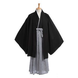 Japanese Yukata Male, Yukata Male, Black Yukata, Yukata Men, Man Kimono, Demon Clothes, Kimono Outfit Japanese, Traditional Japanese Clothing Male, Samurai Outfit