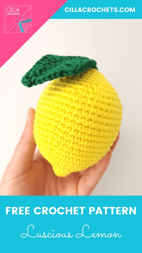 Lemon Crochet Pattern, Fruit Crochet Pattern, Lemon Crochet, Amigurumi Orange, Cute Key Chains, Fruit Crochet, Yarn Projects Crochet, Popular Crochet, Crochet Fruit