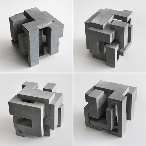 Cubes Architecture Design, Cubic Geometry, Cubic Architecture, David Umemoto, Architecture Tutorial, Cubes Architecture, Brutalist Concrete, Conceptual Model Architecture, Gift For Architect