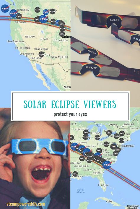 For anyone viewing a solar eclipse directly it’s IMPORTANT to protect your eyes. Here are some ways to watch the eclipse without burning your eyes out. Seriously, DO NOT look directly at the sun, even if its behind the moon, without proper eye protection. Luckily, Danger Ranger has you covered. Solar Eclipse Glasses You can purchase solar eclipse glasses online and at local stores.  Instead of listing the hundreds of places you can find solar eclipse glass, check out eclipse.aas.org by clicki... How To Make Solar Eclipse Glasses, How To See Solar Eclipse Without Glasses, How To View A Solar Eclipse, Solar Eclipse Activity Kinder, Solar Eclipse Viewer, Eclipse Glasses, Solar Eclipse Glasses, Solar Eclipse 2017, Sun Projects