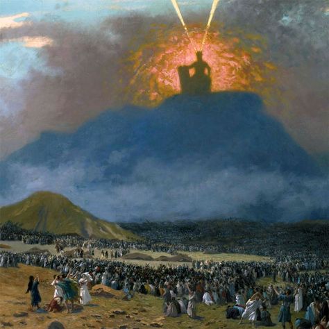 Moses On Mount Sinai, Golden Calf, Jewish Learning, Ancient Israelites, Scene Painting, Mount Sinai, Ancient Origins, Spiritual Beliefs, Pentecost