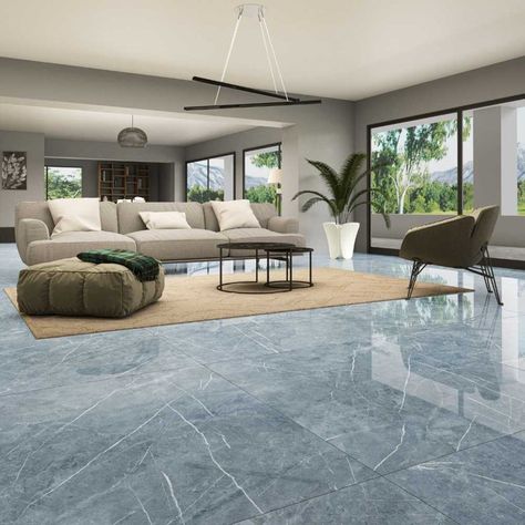 Opera 12" x 24" Porcelain Marble Look Wall & Floor Tile Porcelain Tile Floor Living Room, Marble Floor Living Room, Room Tiles Floor, Modern Floor Tiles, Tiles Living Room, Tile Floor Living Room, White Marble Floor, Polished Porcelain Tiles, Marble Floors