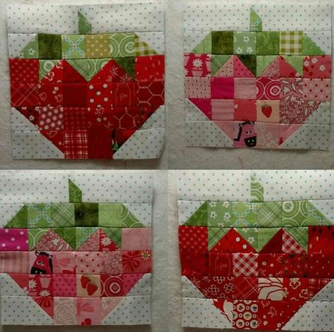 Jeni Kunselman's FGV quilt has strawberry corner blocks Vegetable Quilt Blocks, Strawberry Quilts, Vegetable Quilt, Strawberry Quilt, Pixel Quilting, I Spy Quilt, Farm Quilt, Scrappy Quilt Patterns, Spring Quilts