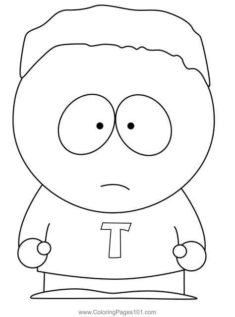 Tolkien Black South Park Coloring Page South Park Colouring Pages, South Park Simple Drawing, How To Draw South Park Characters, South Park Coloring Pages, South Park Printables, How To Draw South Park Characters Step By Step, Free Kids, Tolkien, South Park