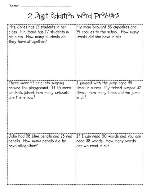 Addition Word Problems.pdf Two Digit Addition, Math Story Problems, Addition And Subtraction Word Problems, Addition Words, Addition Word Problems, Mathematics Worksheets, Subtraction Word Problems, Math Problem Solving, 2nd Grade Math Worksheets