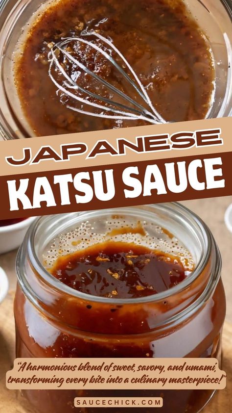 Katsu Sauce Recipe Homemade Katsu Sauce, Japanese Sesame Sauce, Katsudon Sauce Recipe, Japanese Sauce Recipes, International Sauces, Plum Sauce Chicken, Fried Cutlets, Katsu Sauce Recipe, Eel Sauce Recipe