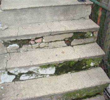 How to repair and fix your cracked concrete steps. Redo Steps, Repairing Concrete Steps, Fix Cracked Concrete, Stairs Repair, Concrete Front Steps, Repair Cracked Concrete, Porch Repair, Cement Steps, Concrete Repair Products