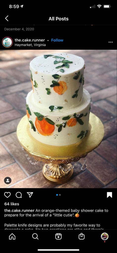 Cutie Theme Cake, A Cutie Is On The Way Cake, Cake With Orange Decoration, Cutie Themed Cake, Little Cutie Cake Ideas, Cutie Orange Baby Shower Theme Cake, Citrus Theme Cake, Cutie On The Way Cake, A Little Cutie Is On The Way Cake