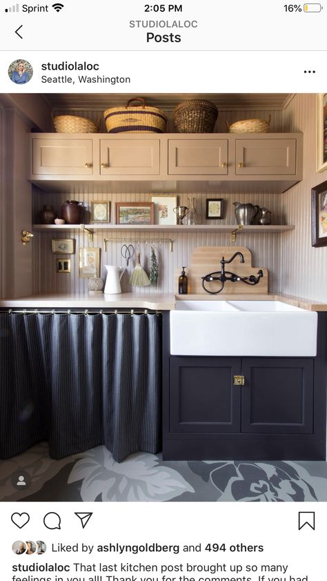 Skirted Cabinet Pantry, Diy Utility Room, Backsplash Shelf, Pantry Transformation, Utility Pantry, Mudroom Pantry, 1800s Farmhouse, Coin Banquette, Pantry Renovation