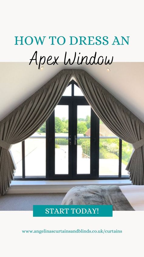 Apex window? Doors opening inwards? Contact us with measurements for an estimate! We measure and fit all over North Norfolk and North West Norfolk! Apex Window Curtains, Apex Window, Windows Curtains, Window Doors, North Norfolk, Curtains Blinds, Door Opener, Vaulting, Curtains With Blinds