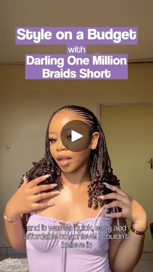 83K views · 8K reactions | Short braid girlies! Watch @olwethundlanya_ achieve this gorgeous hairstyle using the new One Million Braid Short! Style & Affordability all in one... | By DarlingFacebook New Hairstyles For 2024 Braids, Sweet And Sour Hairstyle, Sweet And Sour Hairstyle Braids, New Braided Hairstyles 2024, Trending Braid Styles 2024, Black Girls Hairstyles 2024, Trending Braided Hairstyles 2024, Short Braid, Girly Hairstyles