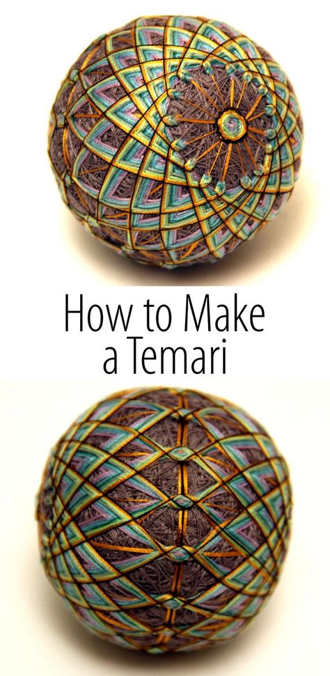 Temari Patterns, Temari Balls, Japan Crafts, Love Japanese, Viking Knit, Japanese Sewing, Learn Crafts, Piece Of Paper, Ornament Tutorial