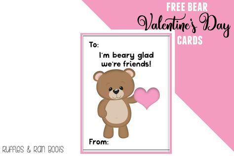 One of the most adorable holidays can be easy with these free bear Valentine’s Day Cards printables. Just download and print unicorn Valentine’s Day cards, otter Valentine’s Day cards, or Woodland Animals Valentine’s Day cards. Otter Valentines, Unicorn Valentine, Valentine's Day Crafts For Kids, Valentine's Day Printables, Bear Valentines, Cards For Kids, Classroom Valentine, Free Valentine, Valentine's Day Cards