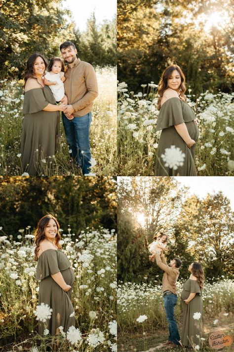 Sage Green Maternity Photoshoot, Green Maternity Dress Photoshoot Family, Olive Green Maternity Dress Photoshoot, Bump Photoshoot, Beautiful Family Photos, Lifestyle Maternity Photography, Maternity Photo Shoot Ideas, Maternity Gown Photography, Green Maternity Dresses