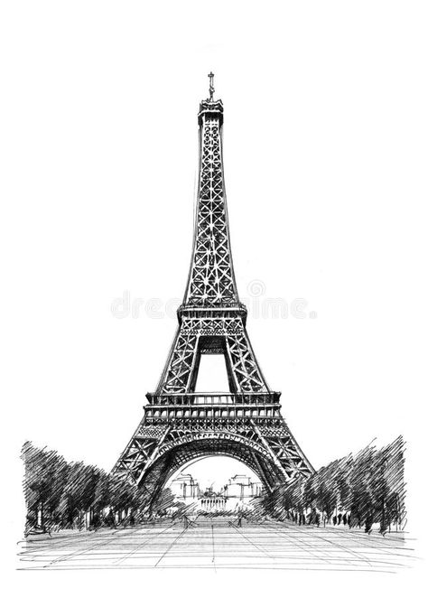 Eiffel tower illustration. On old paper #Sponsored , #Ad, #sponsored, #Eiffel, #illustration, #paper, #tower Eiffel Tower Illustration, Tower Illustration, Architecture Drawing Sketchbooks, Building Illustration, Paper Illustration, Pencil Art Drawings, Old Paper, Architecture Drawing, Line Drawing