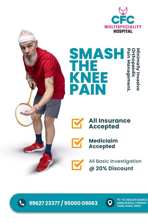 Orthopedic Creative Ads, Wrap Around Ankle Tattoos, Ankle Tattoos, Knee Replacement, Book Your Appointment, Creative Ads, Ads Creative, Knee Pain, Free Consultation