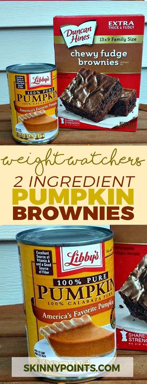 Weight Watchers Brownies, Weight Watcher Desserts, Pumpkin Brownies, Weight Watchers Snacks, Weight Watchers Recipes Desserts, Weight Watchers Smart Points, 100 Calorie, Ww Desserts, Low Carb Dessert