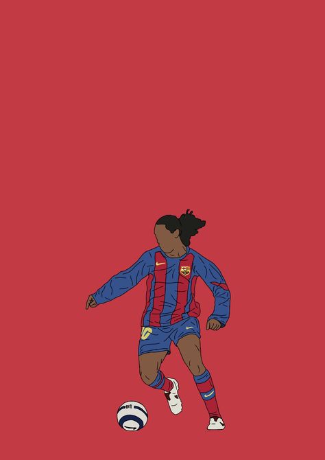 Football Poses Drawing, Football Fanart, Ronaldinho Wallpapers, Football Rug, Football Poses, Fc Barcelona Wallpapers, Football Drawing, Nike Art, Soccer Art