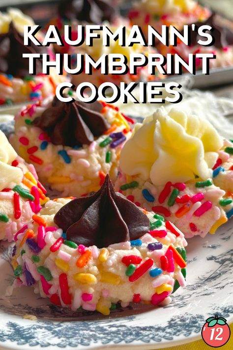 Kaufmann Thumbprint Cookies, Pittsburgh Thumbprint Cookies, Cookie Recipes Thumbprint, Preppy Kitchen Thumbprint Cookies, Samoa Thumbprint Cookies, Classic Thumbprint Cookies Recipe, Lazy Locks Cookies, Buttercream Thumbprint Cookies, Kaufman's Thumbprint Cookies Recipe