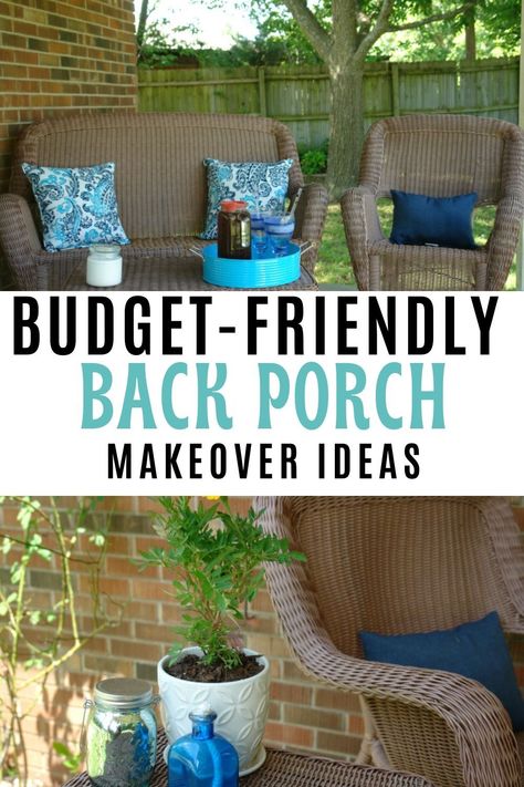 Looking to upgrade your back porch without spending a fortune? These creative and affordable ideas will help you create a stylish and inviting outdoor living area on a budget. Uncovered Back Porch Ideas, Back Porch Makeover, Cozy Summer, Easy Hacks, Small Deck Decorating Ideas, House Makeover, Porch Makeover, Retro Housewife, Small Deck