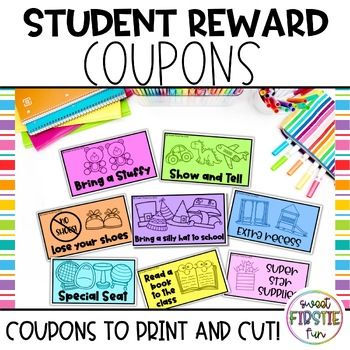 Student Reward Coupons | Classroom Management | Class Coupons Student Prizes Reward Ideas High School, Individual Reward System For Students, Class Coupons, Free Classroom Rewards, Teacher Coupons, Student Reward Coupons, Classroom Reward Coupons, Diy Card Ideas, Prep Classroom