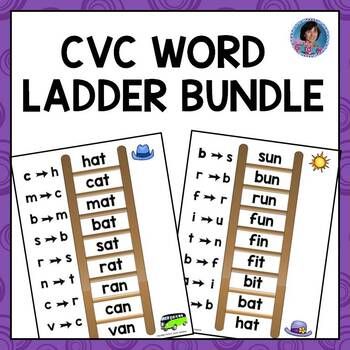 Cvc Word Fluency, Blend Sounds, Phonics Interventions, Word Work Kindergarten, Short I Words, Short E Words, Word Ladders, Word Building Activities, Kindergarten Phonics