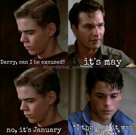 Curtis Brothers The Outsiders, The Outsiders Darry And Ponyboy, The Outsiders Funny Pictures, Funny Outsiders Memes, The Outsiders Memes Funny, The Outsiders Pfp, The Outsiders Darry, The Outsiders Funny, The Outsiders Fanart