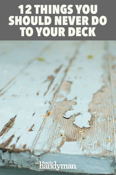 Deck Coating Ideas, How To Sand And Stain A Deck, Sealing A Deck, How To Clean A Deck, Sanding A Deck Diy, Back Deck Paint Colors, Wood Deck Makeover, Paint Vs Stain Deck, Redo Deck Ideas Diy