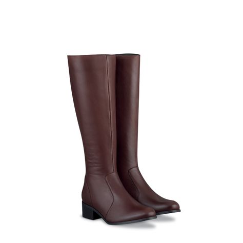 Beech Marron Bottes Adaptées Pour Femme | DUO Chestnut Leather Boots, Wide Calf Boots For Women, Handmade Boots, Boot Collection, Chestnut Leather, Ladies Boots, Brown Fits, Wide Calf Boots, Wide Calf