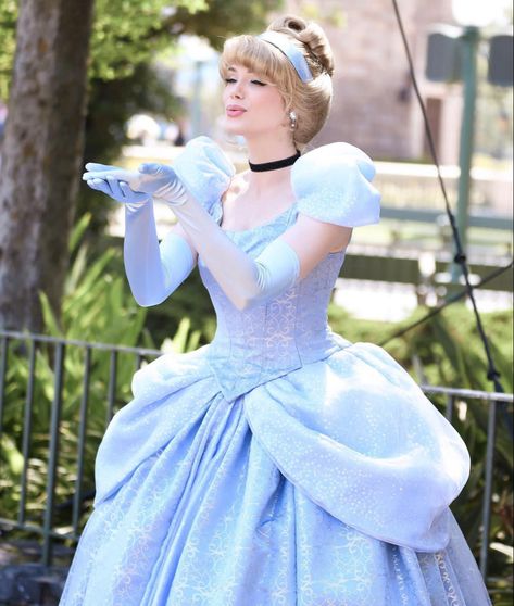 Cinderella Face Character, Cinderella Pictures, Cinderella Characters, Cinderella Cosplay, Disneyland Princess, Disney Parade, Princess Face, Dress With Gloves, Recycled Dress