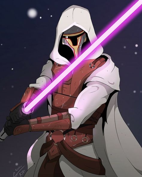 Revan ”Saviour, conqueror, hero, villain. You are all things, Revan… and yet you are nothing. In the end, you belong to neither the light… Star Wars Revan Art, Revan Star Wars Art, Star Wars Revan, Mando Cosplay, Star Wars Kotor, Warrior Oc, Darth Nihilus, Darth Revan, Hero Villain